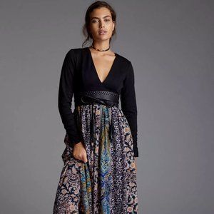 NWT Anthropologie print v-neck dress